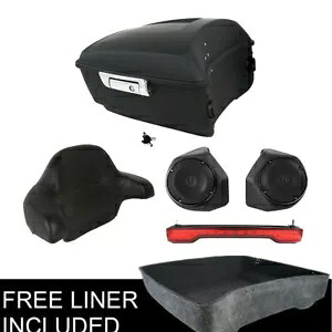 キングパック トランク バックレスト LED ライト スピーカー ハーレー ツアーパック ツーリング 14-23 に適合 King Pack Trunk Backrest LED Light Speakers Fit For Harley TourPak Touring 14-23 【並行輸入品】