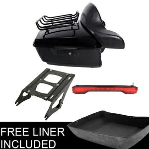 キングパック トランク バックレスト ツーアップ ラック ライト ハーレー ツアーパック ツーリング 14-23 用 King Pack Trunk Backrest Two Up Rack Light Fit For Harley Tour Pak Touring 14-23 【並行輸入品】