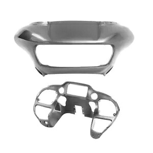 ABS インナーアウターフェアリング ハーレーロードグライド 15+ ビビッドシルバー ビビッドブラックに適合 ABS Inner Outer Fairing Fit For Harley Road Glide 15+ Billet Silver Vivid Black 【並行輸入品】|カスタムパーツ WORLD倉庫