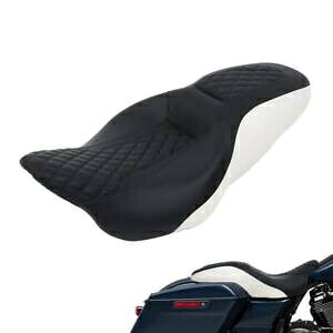 ブラック運転席&助手席ハーレーツーリングロードグライドキング2009以降に適合 Black Driver & Passenger Seat Fit For Harley Touring Road Glide King 2009-up 【並行輸入品】｜カスタムパーツ WORLD倉庫 59,895円