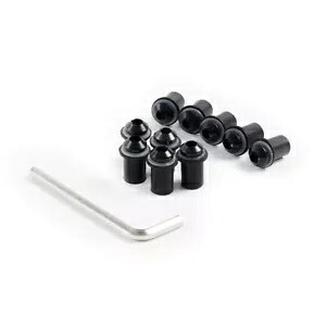 ブラックフロントガラスフロントガラスネジ 1998 ヤマハ YZF R6 98 1999 2000 2001 2002 Black Windscreen Windshield Screws for 1998 Yamaha YZF R6 98 1999 2000 2001 2002 【並行輸入品】