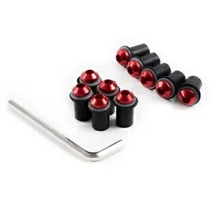 レッド フロントガラス ボルト キット 2007 スズキ GSXR1000 2008 フロントガラスネジ K7 07 Red Windshield Bolt Kit for 2007 Suzuki GSXR1000 2008 Windscreen Screws K7 07 【並行輸入品】