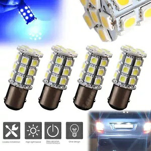 マリンボート LED ライトブルー BA15D 5050 27 SMD キャビンランプ電球 4 個 4pcs Marine Boat LED Light Blue BA15D 5050 27 SMD Cabin Lamp Bulb 【並行輸入品】