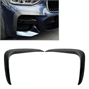 フロントフォグランプフレーム装飾トリム  X3 G01 2018-2021 カーボンファイバーブラック Front Fog Lamp Frame Decoration Trim For  X3 G01 2018-2021 Carbon Fiber Black 【並行輸入品】
