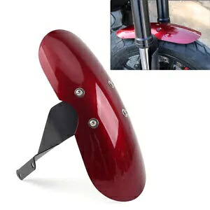 1x レッドフロントフェンダーマッドガードプロテクター Ducati スクランブラー レーサー クラシック用 1x Red Front Fender Mudguard Protector For Ducati Scrambler Racer Classic 【並行輸入品】