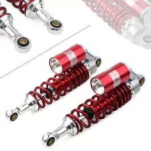 1ペアレッドユニバーサル320mm 12.6インチクレビスエンドオートバイリアエアショックアブソーバー 1 Pair Red Universal 320mm 12.6\
