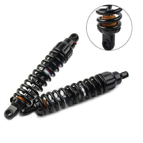オートバイリアサスペンション調整可能なブラックエアダンパー 343MM ヤマハスズキ用 Motorcycle Rear Suspension Adjustable Black Air Damper 343MM for Yamaha Suzuki 【並行輸入品】
