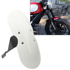 Ducati スクランブラー レーサー用ホワイト フロント フェンダー マッドガード プロテクター クラシック ホワイト White Front Fender Mudguard Protector For Ducati Scrambler Racer Classic White 【並行輸入品】