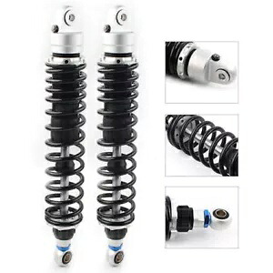 2* 385mm 15.2インチ オートバイ ATV エアショックアブソーバー ダンパー ホンダ ヤマハ スズキに適合 2* 385mm 15.2\