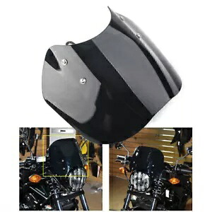 ブラックオートバイフロントガラスフロントガラスブラケット付きホンダ CMX500 反乱 2018-20 Black Motorcycle Windscreen Windshield w/Bracket For Honda CMX500 Rebel 2018-20 【並行輸入品】