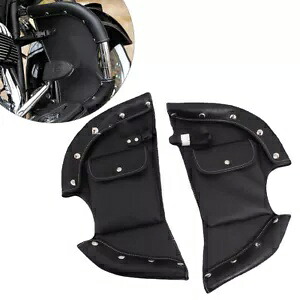 ソフト ローワー チャップス レッグ ウィンド ディフレクター フロントガラス カバー インディアン 2014-2022 ブラック Soft Lower Chaps Leg Wind Deflectors Windshield Cover for Indian 2014-2022 Black 【並行輸入品】