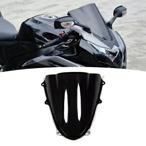 オートバイフロントガラススズキ GSXR1000 2009 2010 2011 2016 ウインドスクリーン - ブラック Motorcycle Windshield for Suzuki GSXR1000 2009 2010 2011 2016 Windscreen - Black 【並行輸入品】