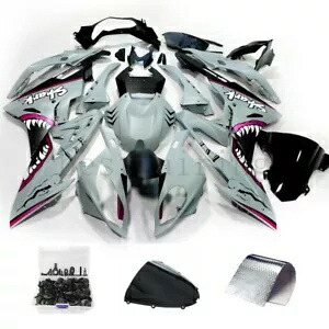 Shark フェアリングキット ボルト付き BMW S1000RR 2015 2016 マットグレー & ブラック ABS ボディ用 Shark Fairing Kit w/Bolts for BMW S1000RR 2015 2016 Matte Gray &Black ABS Body 【並行輸入品】