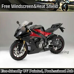 ABS インジェクションフェアリングキット BMW S1000RR 2015-2017 ブラック & レッド ABS ボディワークセット ABS Injection Fairing Kit For BMW S1000RR 2015-2017 Black &Red ABS Body Work Set 【並行輸入品】