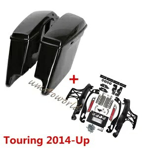 5インチ 未塗装 ストレッチ拡張サドルバッグ ハーレーダビッドソン ツーリング 14-24用 5" Unpainted Stretched Extended Saddle Bags for Harley Davidson Touring 14-24 【並行輸入品】｜カスタムパーツ WORLD倉庫