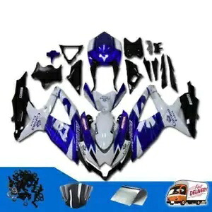 FL フェアリングキット GSXR 600 750 2008-2010 インジェクションホワイトブルー r072 に適合 FL Fairing Kit Fit for GSXR 600 750 2008-2010 Injection White Blue r072 【並行輸入品】