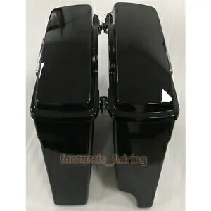 4インチ 2-into-1 右側排気ストレッチサドルバッグ 93-2013 ハーレーダビッドソン用 4\