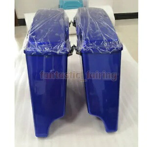 ハーレーツーリングモデル用の改良されたディープブルー拡張ストレッチハードサドルバッグ Improved Deep Blue Extended Stretched Hard Saddlebags For Harley Touring Models 【並行輸入品】