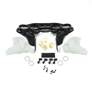 ブラック ダブル DIN インナー バットウィング フェアリング ハーレー エレクトラ ロード グライド 2015 UP用 Black Double DIN Inner Batwing Fairing for Harley Electra Road Glide 2015 UP 【並行輸入品】｜カスタムパーツ WORLD倉庫