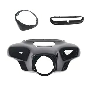 Vivids ブラック フロント アウター フェアリング ハーレー ツーリング エレクトラ ストリート グライド 2014 UP用 Vivids Black Front Outer Fairing for Harley Touring Electra Street Glide 2014 UP 【並行輸入品】｜カスタムパーツ WORLD倉庫