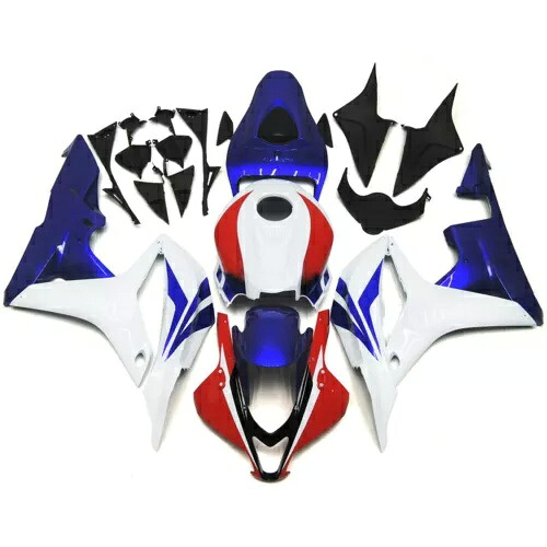 ホワイトブループラスチック ABS フェアリングキットボディワーク CBR600RR 2008 2007 07 08 Hond White Blue Plastics ABS Fairings Kit Bodywork for CBR600RR 2008 2007 07 08 Hond 【並行輸入品】