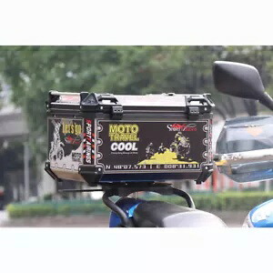 オートバイ 65L アルミテールボックストランクトップロックケース旅行荷物収納 Motorcycle 65L Aluminum Tail Box Trunk Top Lock Case Travel Luggage Storage 【並行輸入品】|カスタムパーツ WORLD倉庫