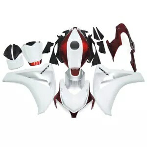 ABS プラスチックフェアリングキット 2008 2009 2010 2011 CBR1000RR レッドホワイトボディワーク用 ABS Plastic Fairings Kit for 2008 2009 2010 2011 CBR1000RR Red White Bodywork 【並行輸入品】