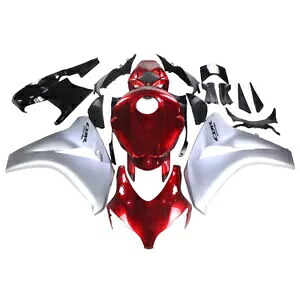 ABS プラスチックフェアリングキット 2008 2009 2010 2011 CBR1000RR レッドシルバーボディワーク用 ABS Plastic Fairings Kit for 2008 2009 2010 2011 CBR1000RR Red Silver Bodywork 【並行輸入品】