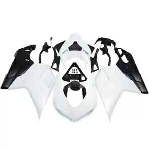 ABS プラスチックフェアリングドゥカティ 2007 08 09 10 11 2012 1098 ホワイトブラックボディワーク ABS Plastic Fairings for Ducati 2007 08 09 10 11 2012 1098 White Black Bodywork 【並行輸入品】