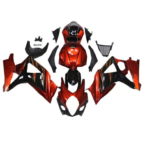 FT フェアリングキット GSXR 1000 2007-08 射出成形用オレンジ ブラック x072 FT Fairing Kit Fit for GSXR 1000 2007-08 Injection Mold Orange Black x072 【並行輸入品】|カスタムパーツ WORLD倉庫