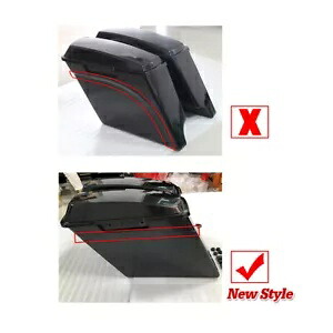 新しいスタイルの光沢のある黒のサドルバッグ 1994-2013 ハーレーツーリングエレクトラグライド用 New Style Glossy Black Saddlebags For 1994-2013 Harley Touring Electra Glide 【並行輸入品】