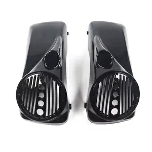 ビビッドブラック 8インチ スピーカー蓋 ツイーターポート付き ハーレーツーリングモデル 1994-2013用 Vivid Black 8\