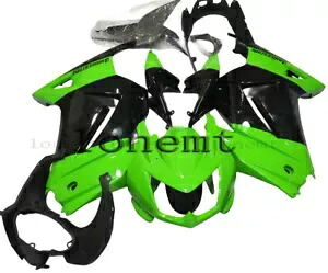 グリーンブラック ABS インジェクションフェアリングキット 2008-2012 Ninja 250 EX250 ボディワークに適合 Green Black ABS Injection Fairing Kit Fit for 2008-2012 Ninja 250 EX250 Bodywork 【並行輸入品】