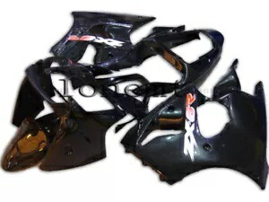 光沢のあるブラック ABS プラスチック射出フェアリング 2000-2002 Ninja ZX6R ボディワークに適合 Glossy Black ABS Plastic Injection Fairing Fit for 2000-2002 Ninja ZX6R Bodywork 【並行輸入品】
