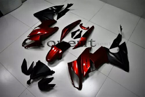 パールレッドブラック ABS プラスチックボディワークフェアリングキット 09-11 Ninja 650R ER-6f に適合 Pearl Red Black ABS Plastic Bodywork Fairing Kit Fit for 09-11 Ninja 650R ER-6f 【並行輸入品】