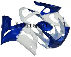 ブルーホワイト ABS プラスチック射出成形フェアリング 2003-2004 Ninja ZX6R 636 に適合 Blue White ABS Plastic Injection Molded Fairing Fit for 2003-2004 Ninja ZX6R 636 【並行輸入品】