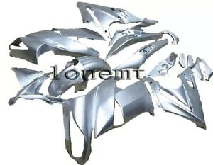 シルバー ボディワーク ABS プラスチック フェアリング キット 2009 2010 2011 Ninja 650R ER-6f に適合 Silver Bodywork ABS Plastic Fairing Kit Fit for 2009 2010 2011 Ninja 650R ER-6f 【並行輸入品】
