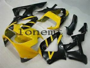 イエロー ブラック ABS 射出成形フェアリング 2000-2001 CBR929RR ボディワークセットに適合 Yellow Black ABS Injection Mold Fairing Fit for 2000-2001 CBR929RR Bodywork Set 【並行輸入品】