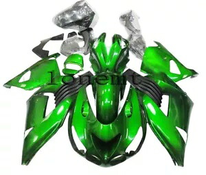 パールグリーンブラック ABS インジェクションフェアリング 2006-2011 Ninja ZX14 ボディワークに適合 Pearl Green Black ABS Injection Fairing Fit for 2006-2011 Ninja ZX14 Bodywork 【並行輸入品】