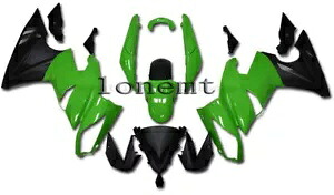 グリーンブラック ABS プラスチックフェアリングキット Ninja 650R 2009-2011 ER-6f ボディワークに適合 Green Black ABS Plastic Fairing Kit Fit for Ninja 650R 2009-2011 ER-6f Bodywork 【並行輸入品】