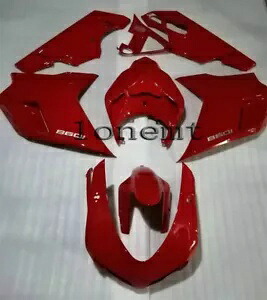 レッド ABS ボディワークプラスチック射出フェアリング 07-2012 ドゥカティ 1198 1098 848 に適合 Red ABS Bodywork Plastic Injection Fairing Fit for 07-2012 Ducati 1198 1098 848 【並行輸入品】
