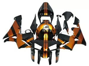 ブラックゴールド ABS インジェクションフェアリング 2005-2006 CBR 600 RR F5 ボディワークセットに適合 Black Gold ABS Injection Fairing Fit for 2005-2006 CBR 600 RR F5 Bodywork Set 【並行輸入品】