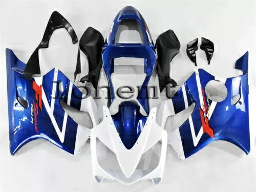 ブルーホワイト ABS ボディワーク射出フェアリング 01-03 CBR600 F4i プラスチックセットに適合 Blue White ABS Bodywork Injection Fairing Fit for 01-03 CBR600 F4i Plastics Set 【並行輸入品】