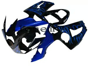 ブルーフレームブラック ABS プラスチック射出フェアリング 2003-2004 Ninja ZX-6R 636 に適合 Blue Flame Black ABS Plastic Injection Fairing Fit for 2003-2004 Ninja ZX-6R 636 【並行輸入品】