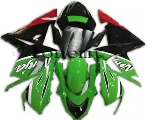 グリーン ブラック レッド ABS プラスチック ボディワーク射出フェアリング 04-05 Ninja ZX10R に適合 Green Black Red ABS Plastic Bodywork Injection Fairing Fit for 04-05 Ninja ZX10R 【並行輸入品】