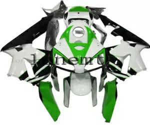 グリーン ブラック ホワイト ABS ボディワーク射出フェアリング 2005-2006 CBR 600 RR F5 に適合 Green Black White ABS Bodywork Injection Fairing Fit for 2005-2006 CBR 600 RR F5 【並行輸入品】