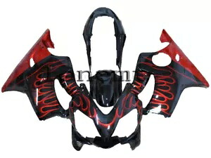 レッドフレームブラック ABS ボディワーク射出成形フェアリング 2004-2007 CBR600 F4i に適合 Red Flame Black ABS Bodywork Injection Mold Fairing Fit for 2004-2007 CBR600 F4i 【並行輸入品】