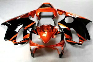 オレンジ ブラック ABS ボディワーク セット インジェクション フェアリング 2001-2003 CBR600 F4i に適合 Orange Black ABS Bodywork Set Injection Fairing Fit for 2001-2003 CBR600 F4i 【並行輸入品】