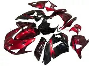 パールレッドブラック ABS プラスチック射出フェアリング 2006-2011 Ninja ZX14 06-11 に適合 Pearl Red Black ABS Plastic Injection Fairing Fit for 2006-2011 Ninja ZX14 06-11 【並行輸入品】