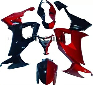 光沢のあるブラックパールレッド ABS インジェクションフェアリングセット 2008-2010 Ninja ZX10R に適合 Glossy Black Pearl Red ABS Injection Fairing Set Fit for 2008-2010 Ninja ZX10R 【並行輸入品】
